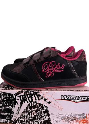 Скидка !!! сникерсы скейтборды wishot black pink кроссовки на скейт