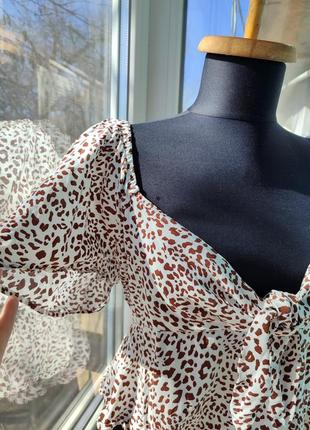 Блуза с анималистическим принтом miss selfridge2 фото