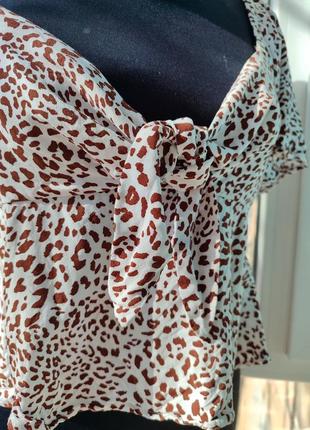 Блуза с анималистическим принтом miss selfridge3 фото