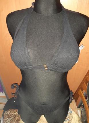 Чорний вязаний купальник primark р36