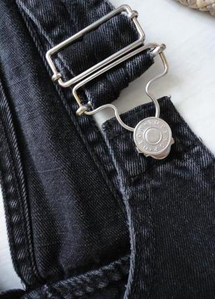 Крутий комбінезон topshop moto джинсовий графіт варіння з потертостями9 фото