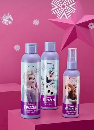 Дитячий парфумерно -косметичний набір для дівчинки avon frozen з 3-х продуктів (ейвон фрозен)2 фото