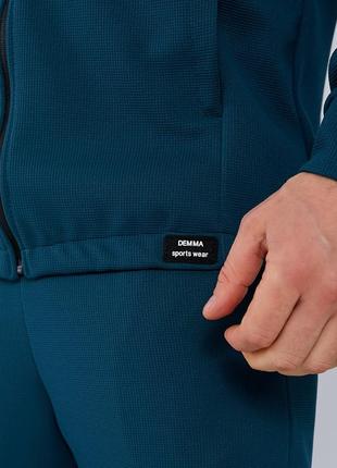 Мужской спортивный костюм теплый весенний осенний синий хаки черный серый брюки штаны кофта худи свитер джемпер рубашка кардиган курточка6 фото