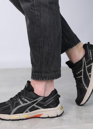 Стильные черные легкие мужские текстильные кроссовки весенние-осенни,текстиль-сетка, для спорта/туризма6 фото