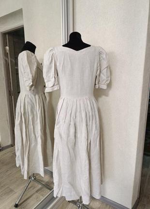 Баварська лляна сукня 👗 плаття як laura ashley з льону3 фото