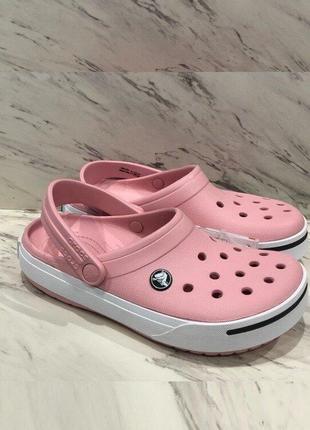 Крокс крокбэнд клог розовые crocs crocband ii clog petal pink/graphite