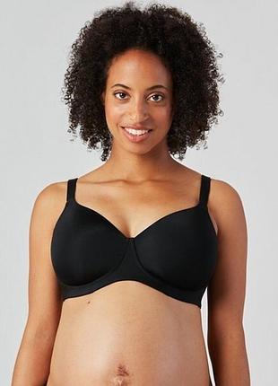 Черный мягкий бесшовный бюстгальтер для беременных и не только mothercare 80dd