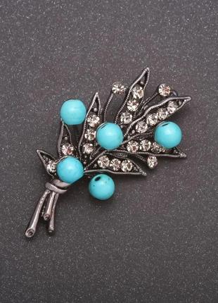 Брошь с бирюзой