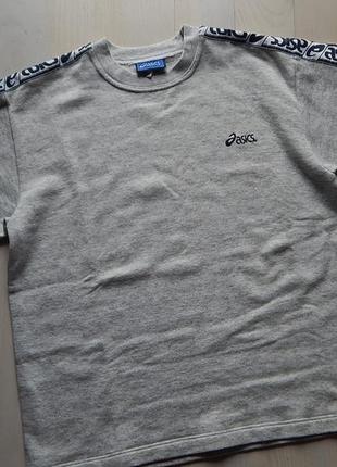 Свитшот с коротким рукавом футболка vintage asics boxy oversized short sleeve sweatshirt
