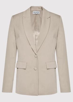 Піджак оверсайз, бежевий піджак, бежевий жакет оверсайз від бренду na-kd5 фото