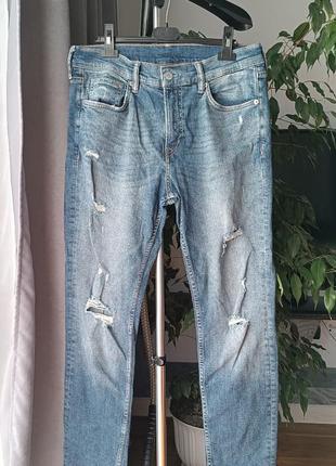 Рвані джинси, denim від h&m, жіночі розмір 33, m,l,xl