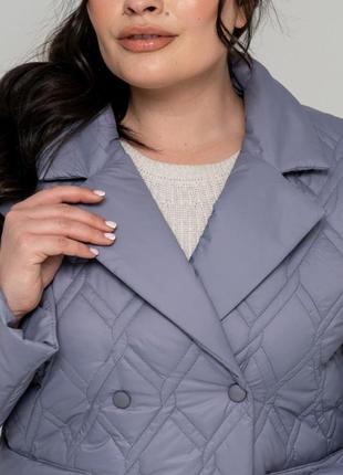 Жакет демисезонный стёганый, куртка-пиджак утеплённый6 фото