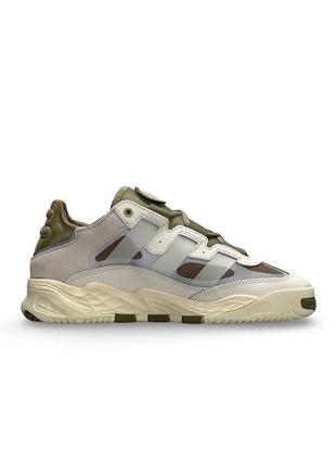 Кросівки чоловічі adidas originals niteball prm beige olive бежеві повсякденні шкіряні кросівки адідас7 фото