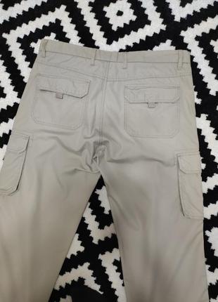 Брюки брюки мужские бежевые с боковыми карманами прямые широкие lincoln, размер xl - 2xl6 фото