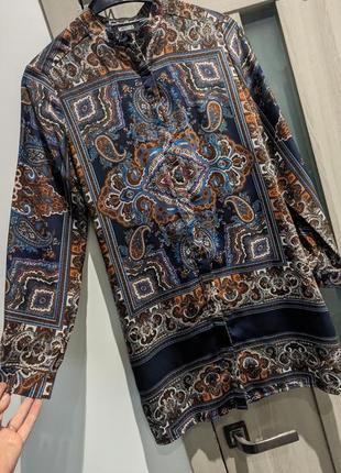 Удлиненная блуза туника с орнаментом5 фото
