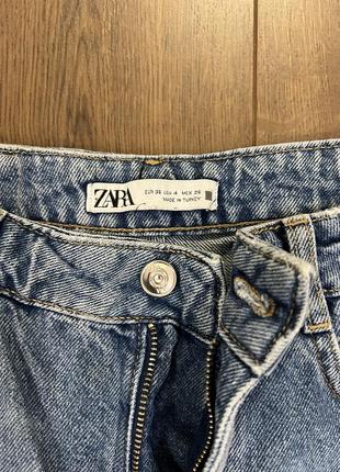 Синие прямые джинсы zara2 фото