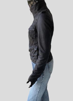 Кожаная куртка косуха superdry fabiana filippi massimo dutti 100% кожа4 фото