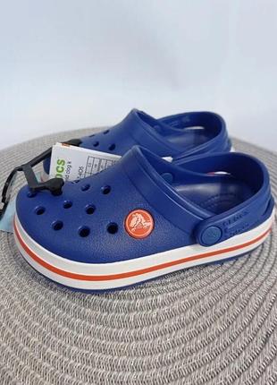 Крокc крокбенд клог сині crocs crocband kids clog blue bolt