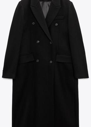 Пальто zara manteco шерсть xs/s