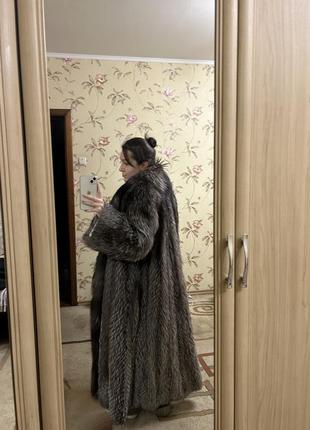 Длинная шуба из чернобурки vintage винтаж4 фото