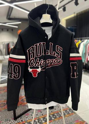 Стильная мужская кофта на флисе chicago bulls