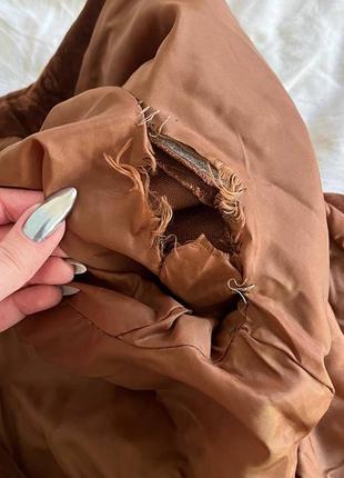 Винтажный пиджак жакет женский на осень бархатистый коричневый ретро раритет9 фото