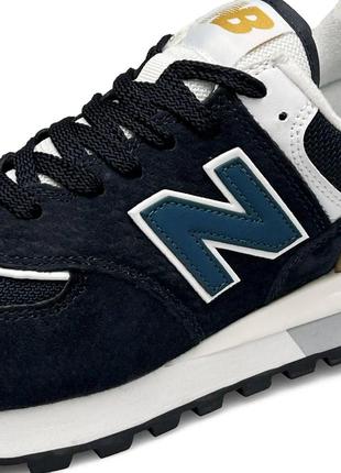 Кроссовки мужские new balance navy blue sand синие повседневные кроссовки нью баланс9 фото