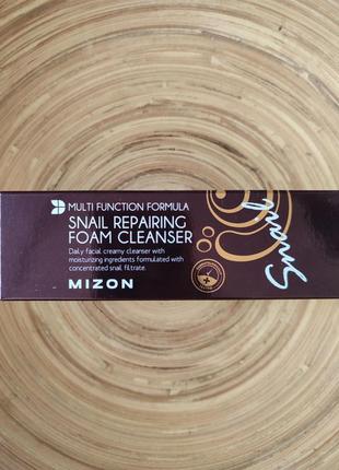 Пенка для умывания mizon snail repairing foam cleanser улиточная, 60 мл