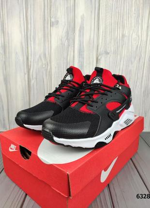 Nike air huarache x fragment black red white7 фото