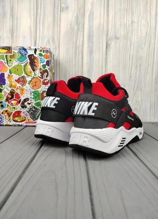 Nike air huarache x fragment black red white3 фото