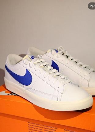 Оригинальные мужские кроссовки кеды nike blazer low leather