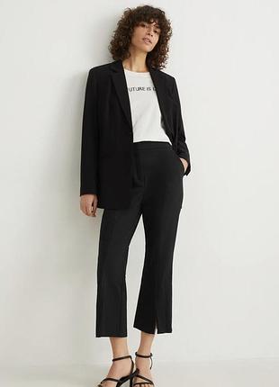 Черные брюки/ брюки с разрезами спереди