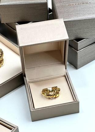 Кольцо серебро 925 змея змейка золотистое люкс2 фото