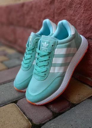 Жіночі кросівки adіdas iniki бірюзові знижка sale | smb ✔️