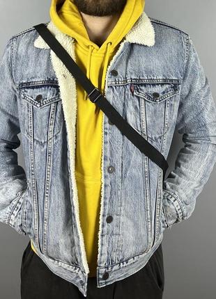 Levis sherpa осенняя джинсовая шерпа / куртка с мехом8 фото