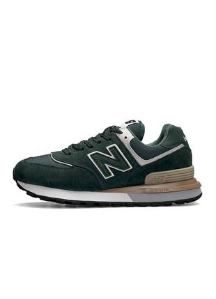 Кроссовки мужские new balance classic green white зелёные повседневные кроссовки нью баланс