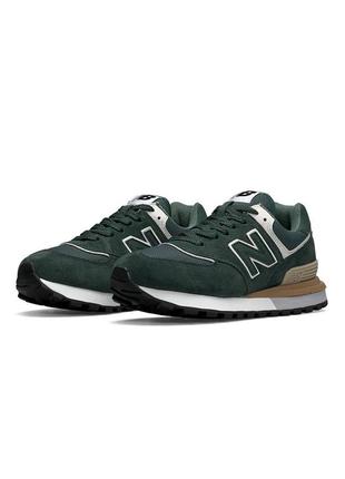 Кроссовки мужские new balance classic green white зелёные повседневные кроссовки нью баланс3 фото