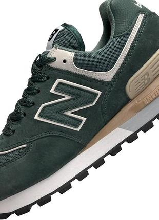 Кроссовки мужские new balance classic green white зелёные повседневные кроссовки нью баланс9 фото