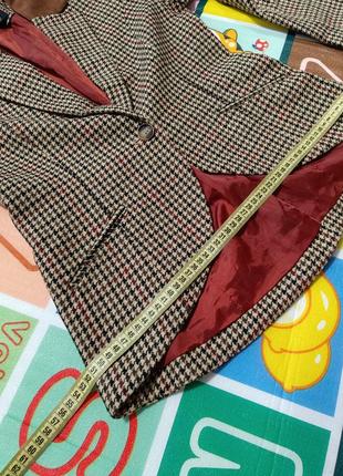 Жакет пиджак гуся лапка твидовый с шерстью сток7 фото