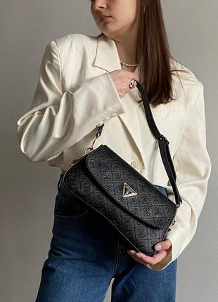 Женская сумка guess cordelia flap shoulder bag black