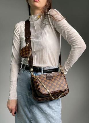 Жіноча сумка louis vuitton pochete multi brown belt