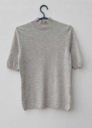 Кашемировая мягенькая футболка джемпер  с коротким рукавом  100% кашемир