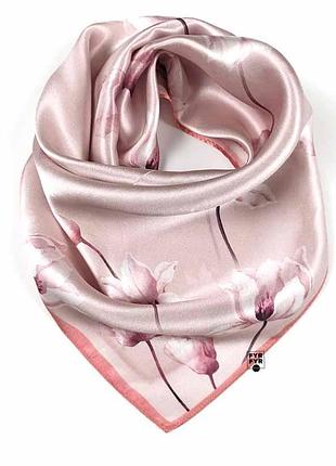 100% шелк чистый натуральный маленький шелковый платок платочек 53*53 новый