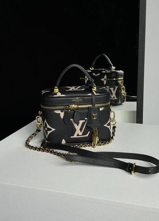 Женская сумка louis vuitton vanity pm bag monogram empreinte leather noir