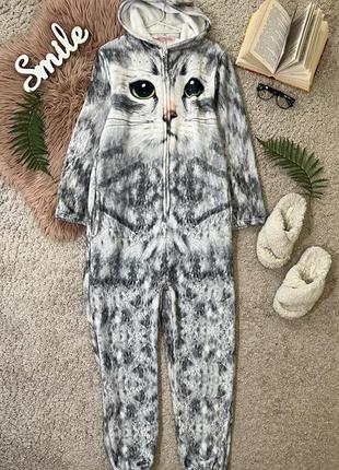 Флісова піжама кігурумі котик №625 фото