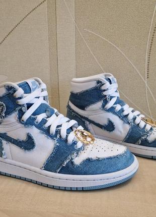 Кросівки jordan 1 high og denim оригінал розмір 38