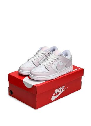 Жіночі кросівки nike sb dunk low retro white easy pink#найк