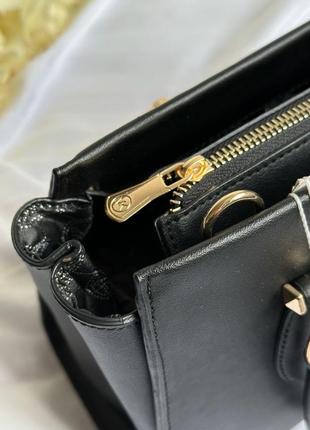 Женская сумка michael kors marilyn large logo total black8 фото