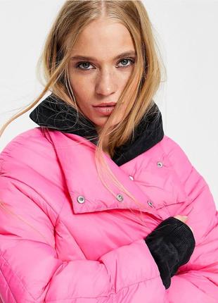 Розовая стеганная куртка новая3 фото