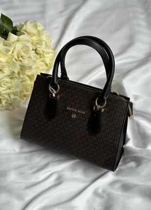 Жіноча сумка michael kors marilyn large logo brown